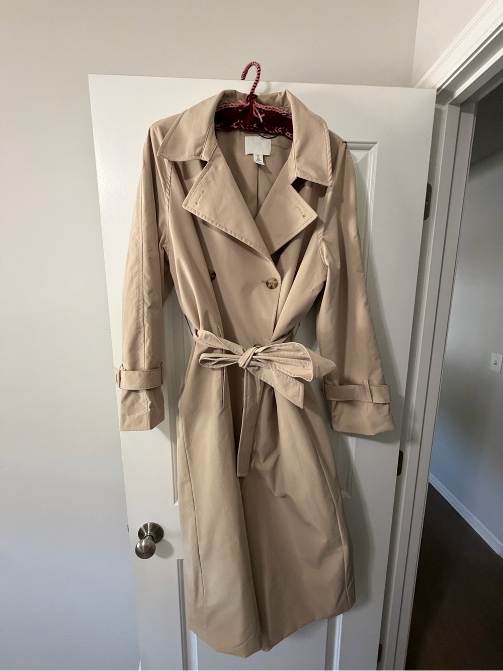 H&M Beige Trench Coat with Belt